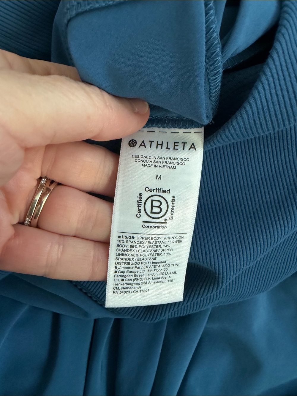 Athleta Ryder Cap Sleeve V Neck Midi Jay Blue Fit and Flare Dress Medium - Picture 10 of 10